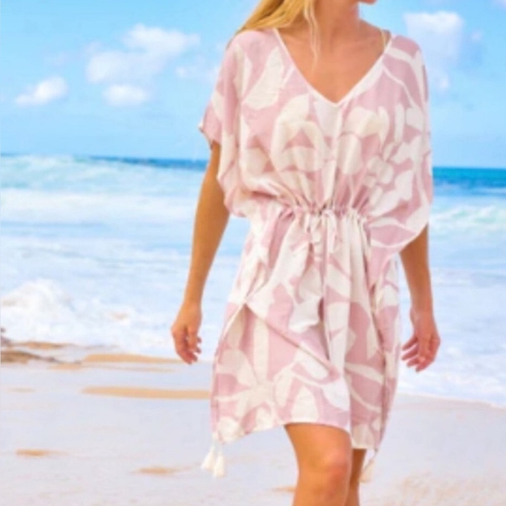 Poolside Paradise “The Islander” Cover-up Dress Women’s M/L Adjustable Oversized